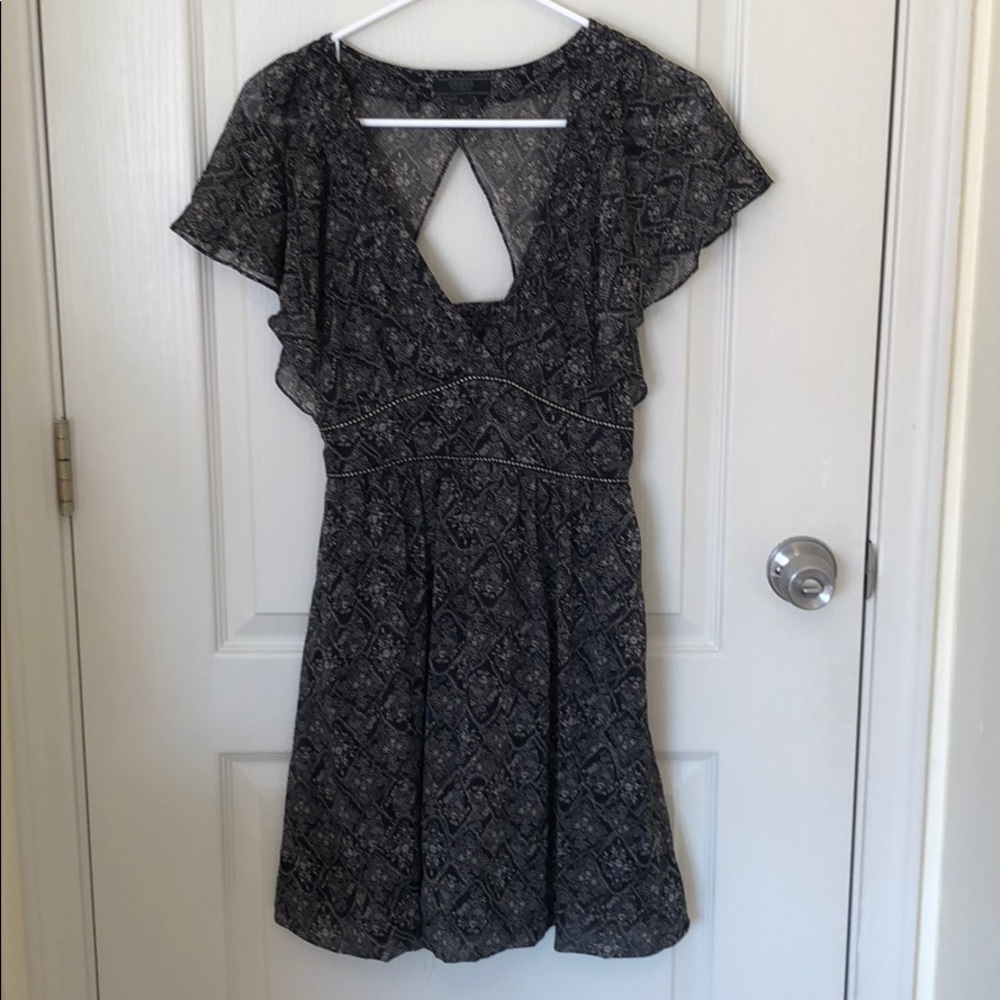 Dress with flutter sleeves